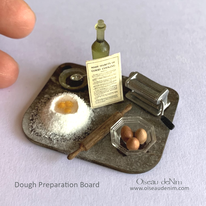 Dough Preparation BoardMini Food Project Oiseau deNim Miniatures