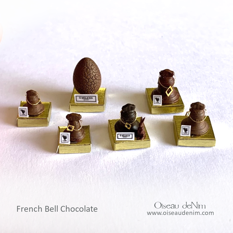 O Delice French Bell Chocolate Oiseau deNim Miniatures